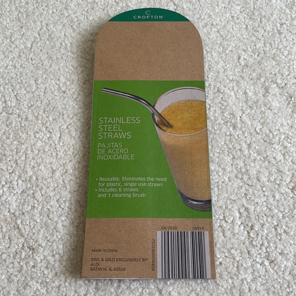 Stainless Steel Straw Set- New in Package! - Picture 5 of 7